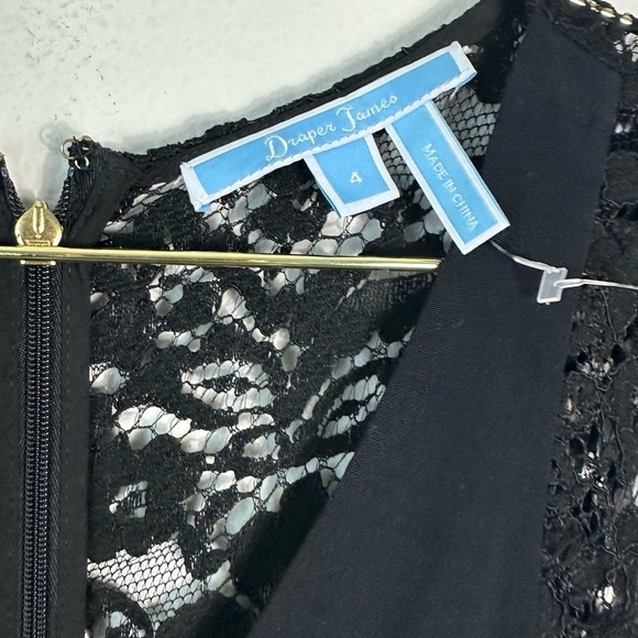 Draper James Sarah Black Lace Ruffle Dress Size 4 MSRP $295 - Picture 5 of 7